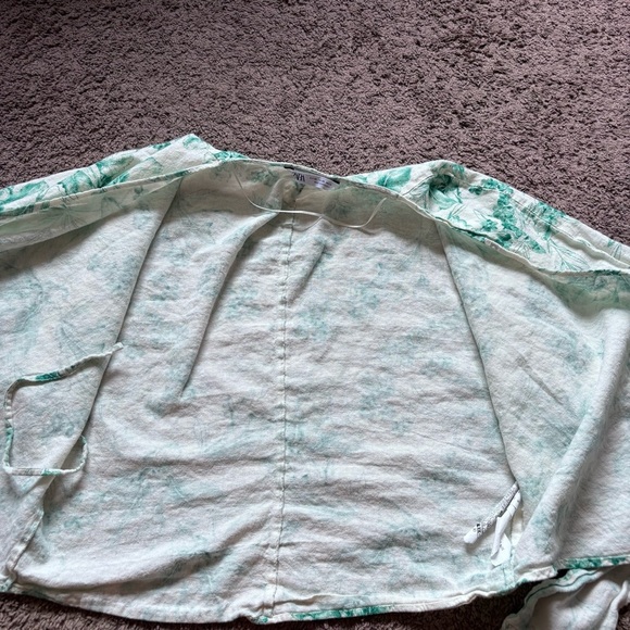 Zara Kimono Wrap Linen blend blouse size XS - Picture 13 of 16